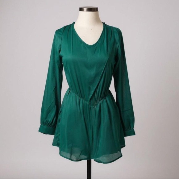 Lucca Long Sleeve Green Romper | SIZE S - Picture 1 of 4